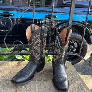 Ariat Men's Legend Black Deertan Punchy Toe Cowboy Boot